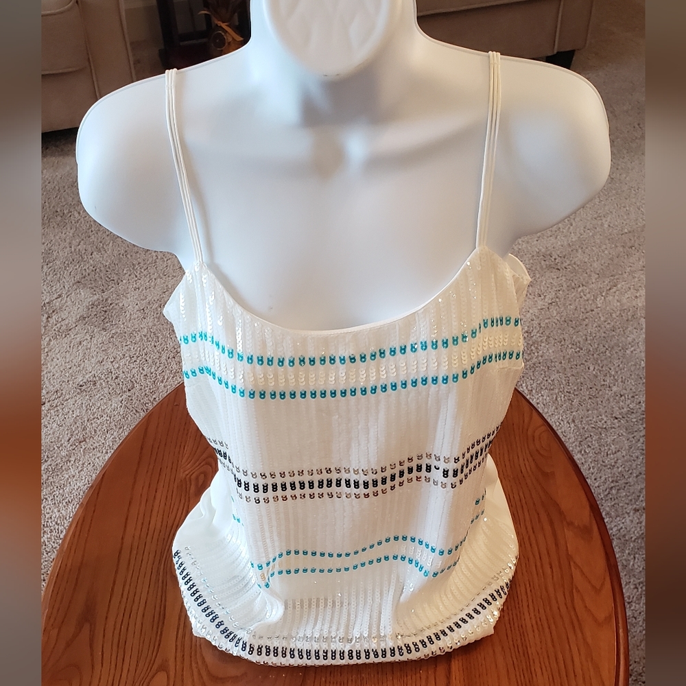 WHBM sequin front tank, size XXS - NEW - Picture 1 of 10